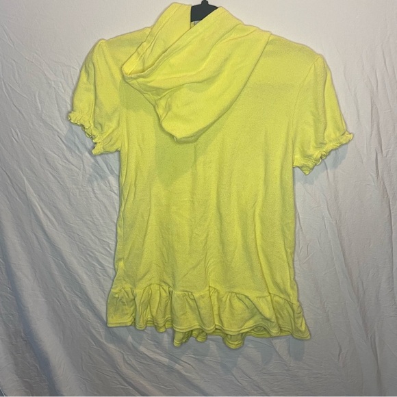 Pink Platinum 14/16 Girls Yellow Bathing Suit Cover Up Zippered PRELOVED - Picture 4 of 5